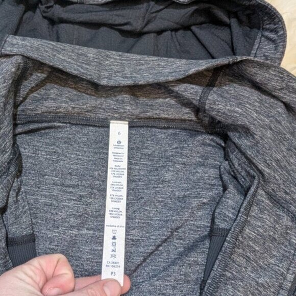 Lululemon Grey and Black Stride Jacket Women Size 6 - Picture 6 of 7